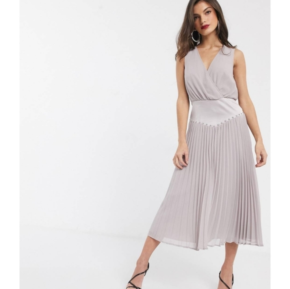 NWT ASOS | Pleated Dress - Picture 2 of 11